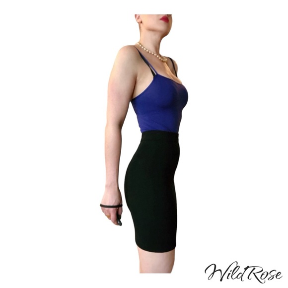 D&G Black Fitted Mini Pencil Skirt SZ 42 6 4